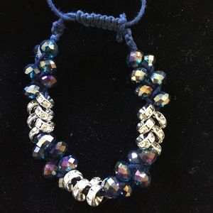 Bracelet, Swarovski crystals and faux diamond